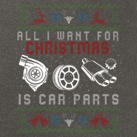 All I Want For Christmas Is More Car Parts Ugly Christmas Cotton Canvas Backpack