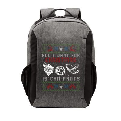 All I Want For Christmas Is More Car Parts Ugly Christmas Vector Backpack