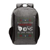 All I Want For Christmas Is More Car Parts Ugly Christmas Vector Backpack