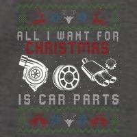 All I Want For Christmas Is More Car Parts Ugly Christmas Vector Backpack