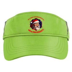 All I Want For Christmas Is A New President Santa Claus Adult Drive Performance Visor