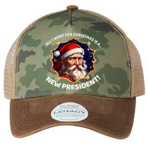 All I Want For Christmas Is A New President Santa Claus Legacy Tie Dye Trucker Hat