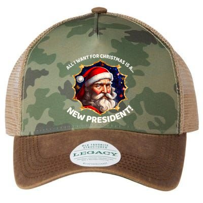 All I Want For Christmas Is A New President Santa Claus Legacy Tie Dye Trucker Hat