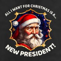 All I Want For Christmas Is A New President Santa Claus Cool Comfort Performance Bucket Hat