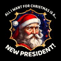 All I Want For Christmas Is A New President Santa Claus Cooling Performance Crew T-Shirt