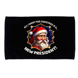 All I Want For Christmas Is A New President Santa Claus Microfiber Hand Towel