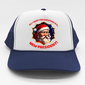 All I Want For Christmas Is A New President Santa Claus Trucker Hat