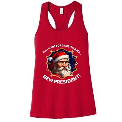 All I Want For Christmas Is A New President Santa Claus Womens Tank Top
