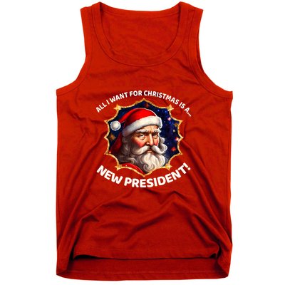 All I Want For Christmas Is A New President Santa Claus Tank Top