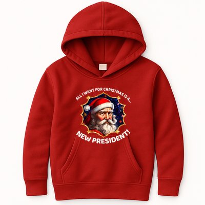All I Want For Christmas Is A New President Santa Claus Kids Hoodie
