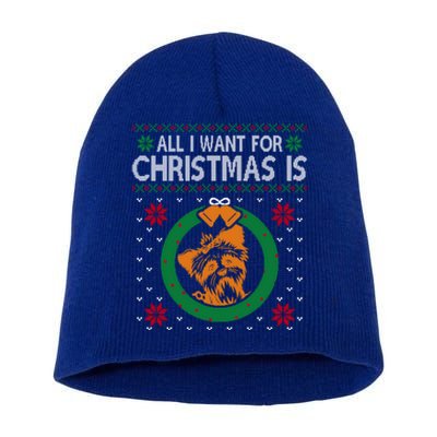 All I Want For Christmas Is Yorkshire Terriers Gift Short Acrylic Beanie