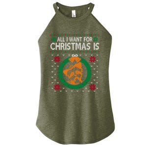 All I Want For Christmas Is Yorkshire Terriers Gift Women's Perfect Tri Rocker Tank