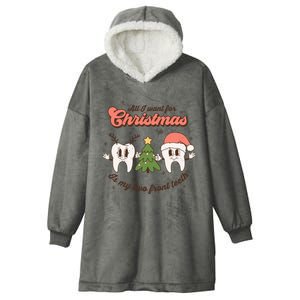 All I Want For Christmas Is My Two Front Teeth Funny Gift Hooded Wearable Blanket