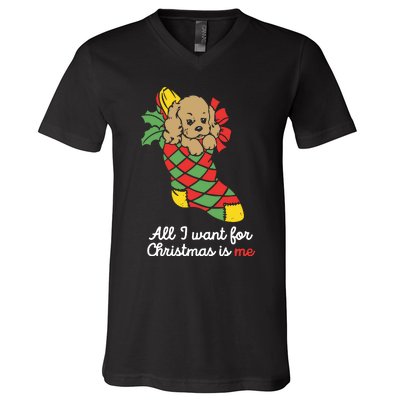 All I Want For Christmas Is Me V-Neck T-Shirt