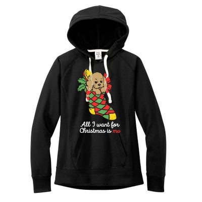 All I Want For Christmas Is Me Women's Fleece Hoodie