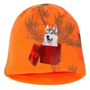 All I Want For Christmas Siberian Husky Gift Kati - Camo Knit Beanie