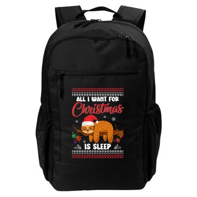 All I Want For Xmas Is Sleep Funny Sloth Gift Backpack
