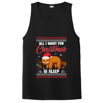 All I Want For Xmas Is Sleep Funny Sloth Gift PosiCharge Competitor Tank