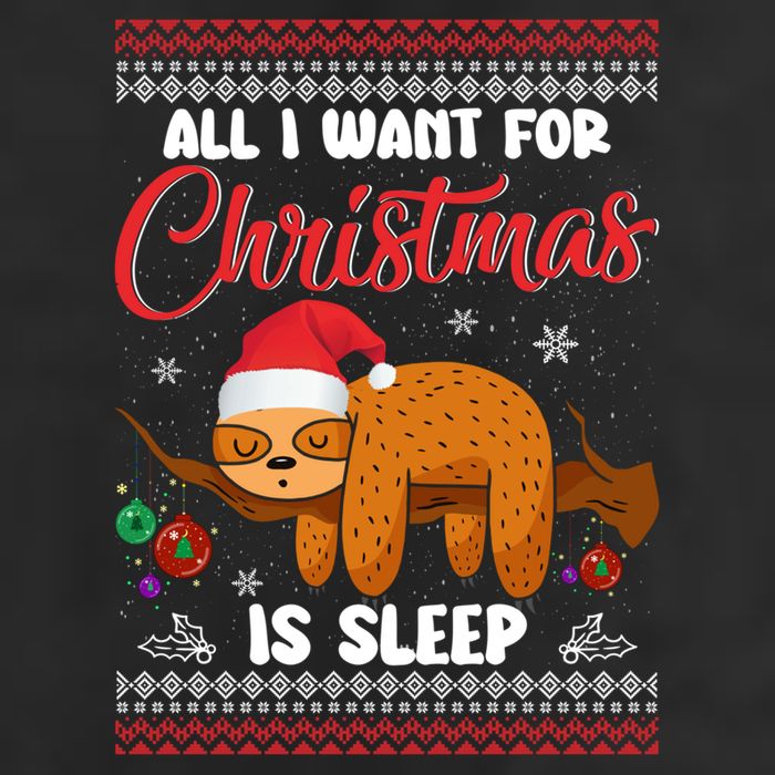 All I Want For Xmas Is Sleep Funny Sloth Gift Golf Towel