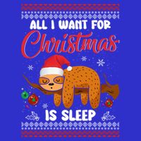 All I Want For Xmas Is Sleep Funny Sloth Gift 16 in Basic Backpack