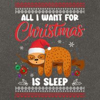 All I Want For Xmas Is Sleep Funny Sloth Gift Cotton Canvas Backpack