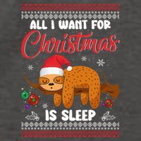 All I Want For Xmas Is Sleep Funny Sloth Gift Vector Backpack