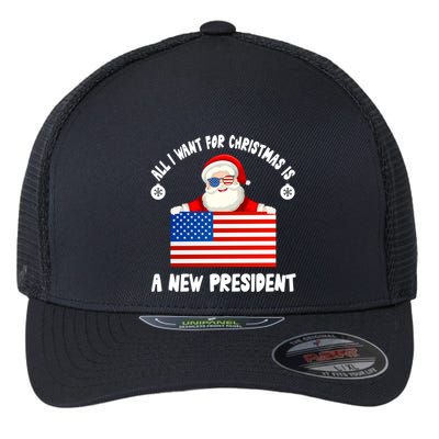 All I Want For Christmas Is A New President Great Gift Flexfit Unipanel Trucker Cap
