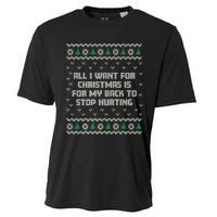 All I Want Is My Back To Stop Hurting Funny Christmas Premium Cooling Performance Crew T-Shirt