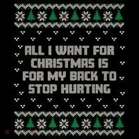 All I Want Is My Back To Stop Hurting Funny Christmas Premium Apron