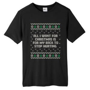 All I Want Is My Back To Stop Hurting Funny Christmas Premium Tall Fusion ChromaSoft Performance T-Shirt