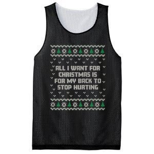 All I Want Is My Back To Stop Hurting Funny Christmas Premium Mesh Reversible Basketball Jersey Tank