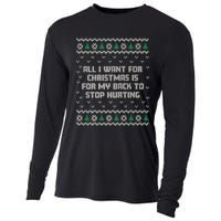 All I Want Is My Back To Stop Hurting Funny Christmas Premium Cooling Performance Long Sleeve Crew