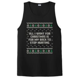 All I Want Is My Back To Stop Hurting Funny Christmas Premium PosiCharge Competitor Tank