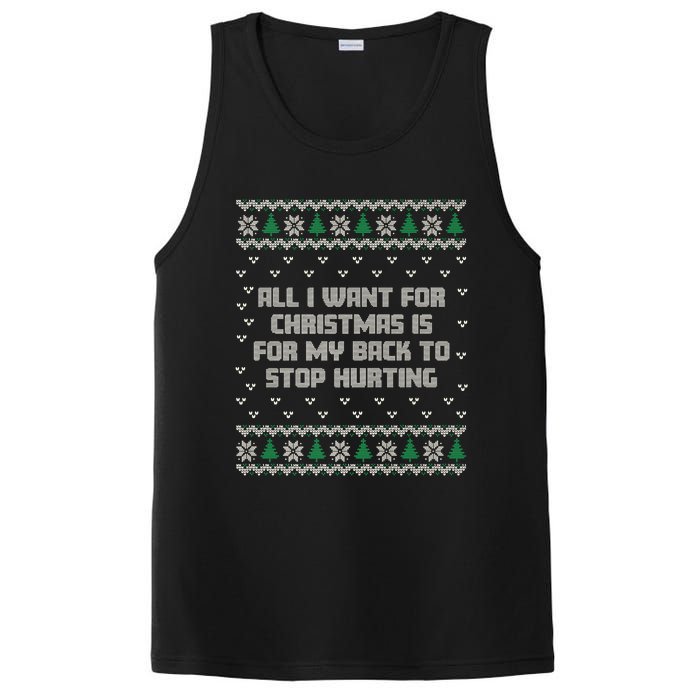 All I Want Is My Back To Stop Hurting Funny Christmas Premium PosiCharge Competitor Tank