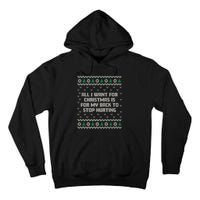 All I Want Is My Back To Stop Hurting Funny Christmas Premium Tall Hoodie