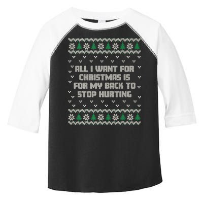 All I Want Is My Back To Stop Hurting Funny Christmas Premium Toddler Fine Jersey T-Shirt