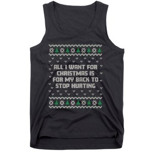 All I Want Is My Back To Stop Hurting Funny Christmas Premium Tank Top