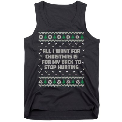 All I Want Is My Back To Stop Hurting Funny Christmas Premium Tank Top