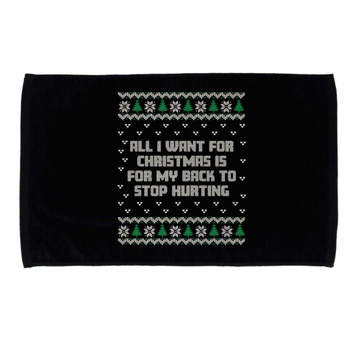 All I Want Is My Back To Stop Hurting Funny Christmas Premium Microfiber Hand Towel