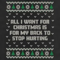 All I Want Is My Back To Stop Hurting Funny Christmas Premium Microfiber Hand Towel