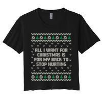 All I Want Is My Back To Stop Hurting Funny Christmas Premium Crop Top
