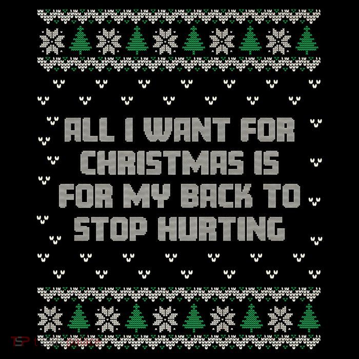 All I Want Is My Back To Stop Hurting Funny Christmas Premium Zip Tote Bag