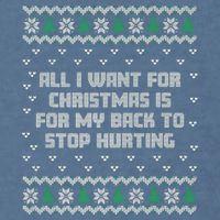 All I Want Is My Back To Stop Hurting Funny Christmas Premium Garment-Dyed Sweatshirt