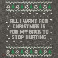 All I Want Is My Back To Stop Hurting Funny Christmas Premium Cotton Canvas Backpack