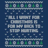All I Want Is My Back To Stop Hurting Funny Christmas Premium Infant Baby Jersey Bodysuit
