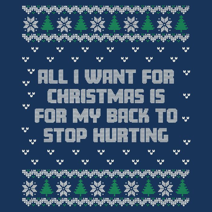 All I Want Is My Back To Stop Hurting Funny Christmas Premium Infant Baby Jersey Bodysuit