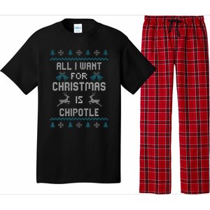 All I Want For Christmas Is Chipotle Lover Ugly Design  Pajama Set