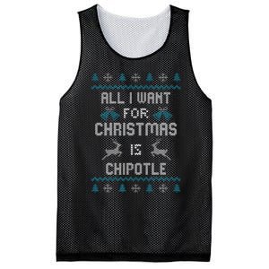 All I Want For Christmas Is Chipotle Lover Ugly Design  Mesh Reversible Basketball Jersey Tank