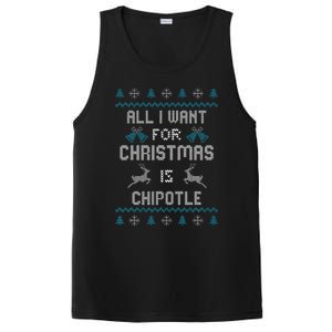 All I Want For Christmas Is Chipotle Lover Ugly Design  PosiCharge Competitor Tank