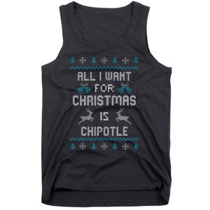 All I Want For Christmas Is Chipotle Lover Ugly Design  Tank Top